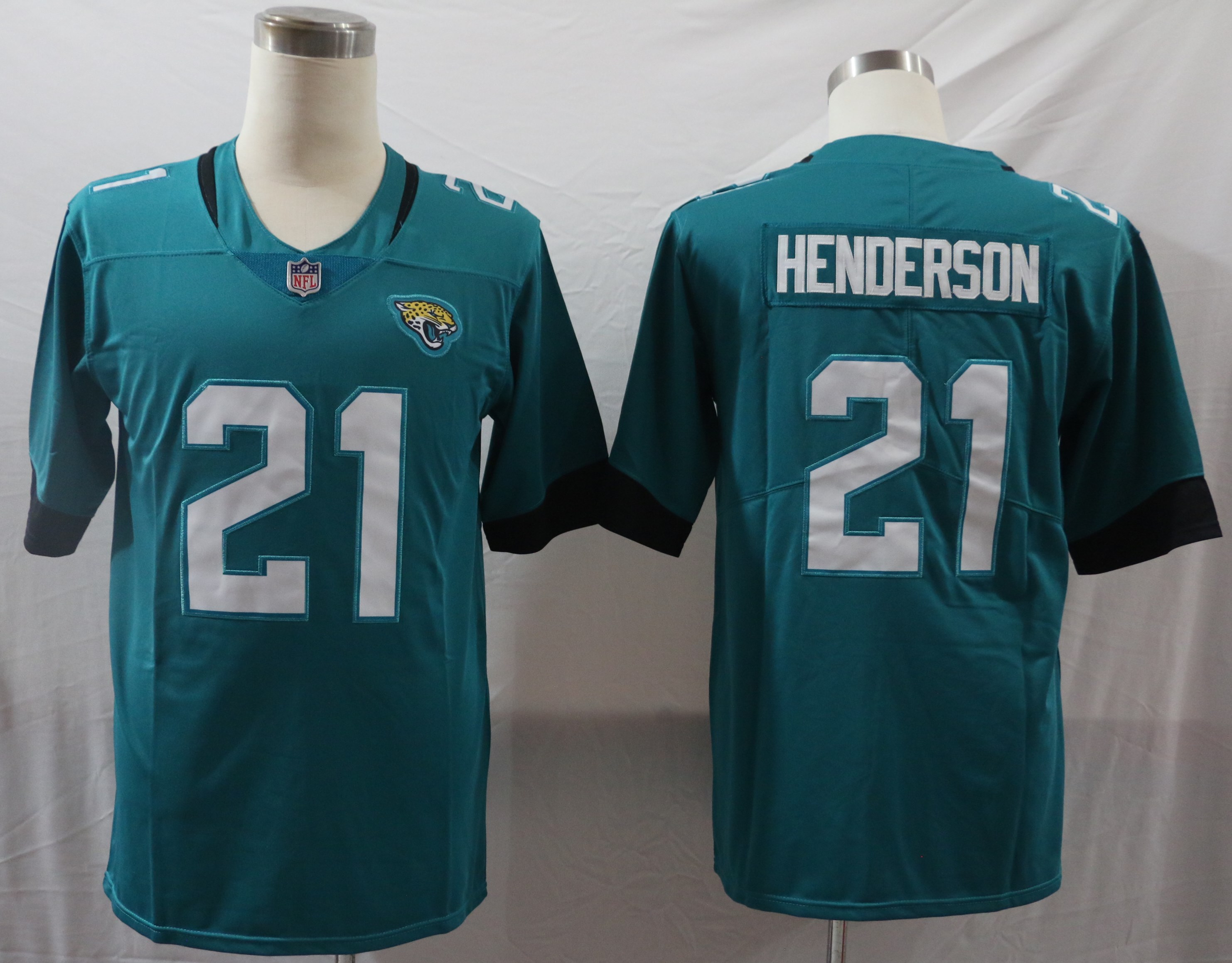Men's Jacksonville Jaguars CJ Henderson #21 Teal Jersey